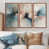 Toile avec cadre flottant brun