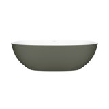 Barcelona 66.875" x 31.75" Freestanding Soaking Volcanic Limestone™ Bathtub