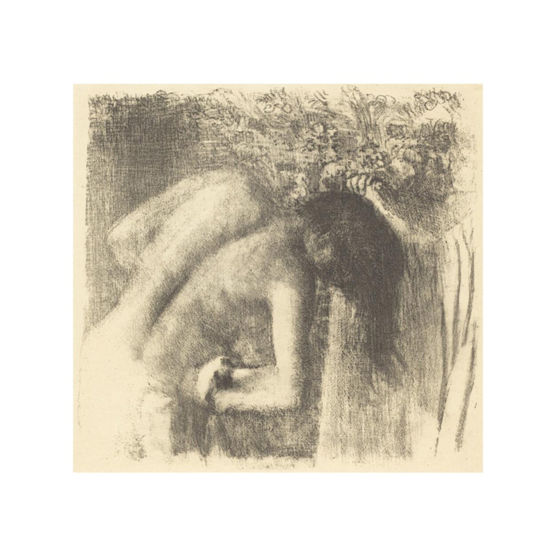 After the Bath (La sortie du bain) par Edgar Degas - Estampe numérique, H 16 po x l 20 po