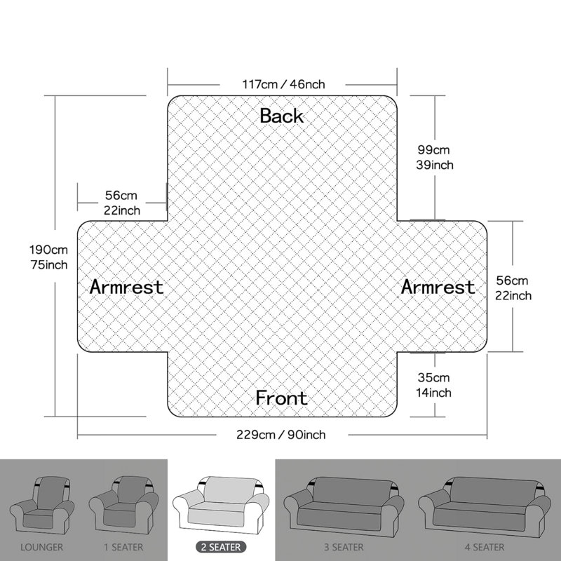 T-Cushion Sofa Slipcover