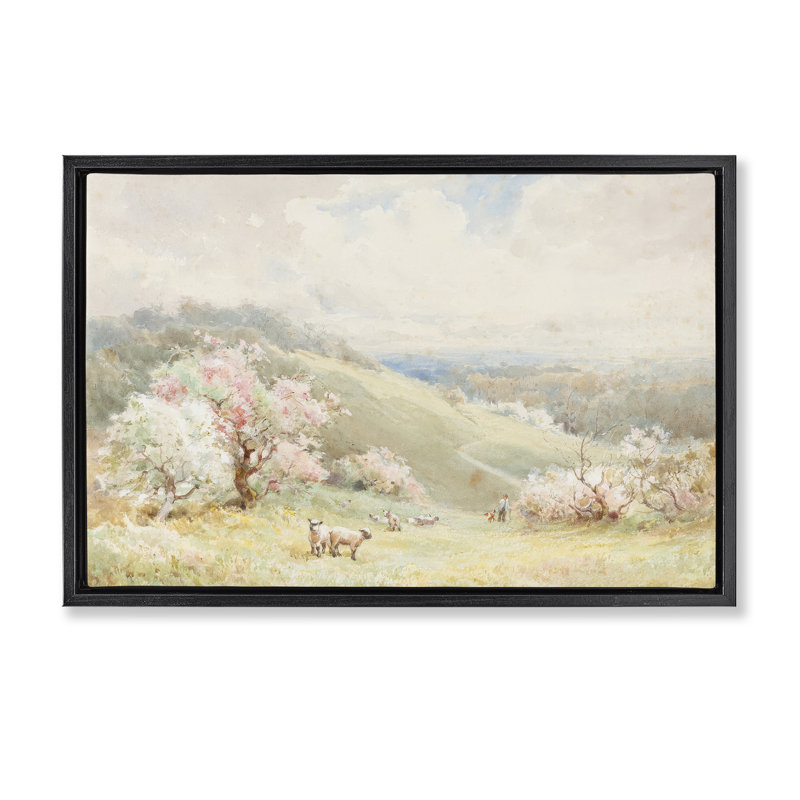 Cadre flottant Lambs Strolling, Cadre flottant noir de jais, H 17 po x l 25 po