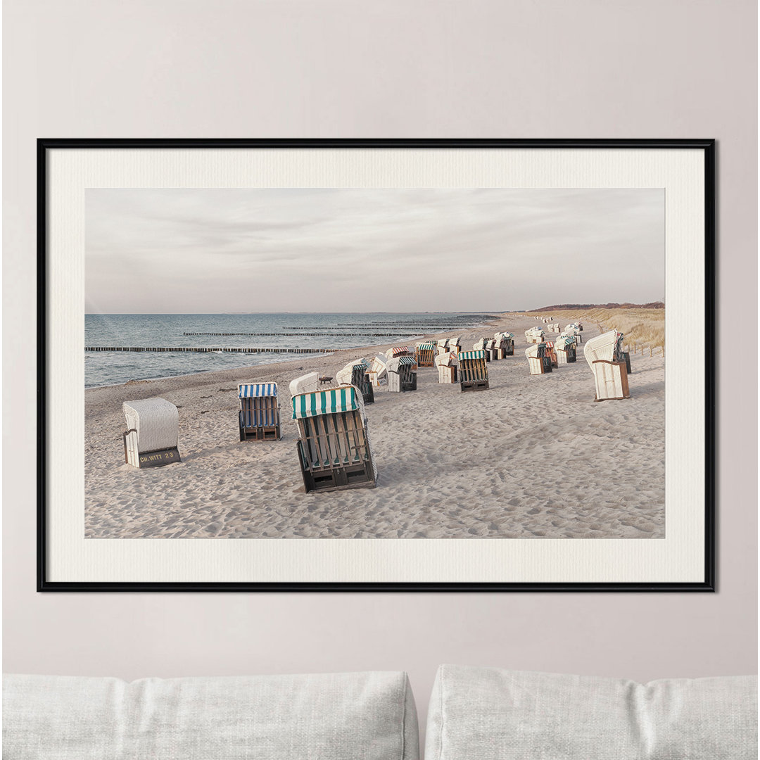 Gerahmtes Poster Baltic Beach Chairs