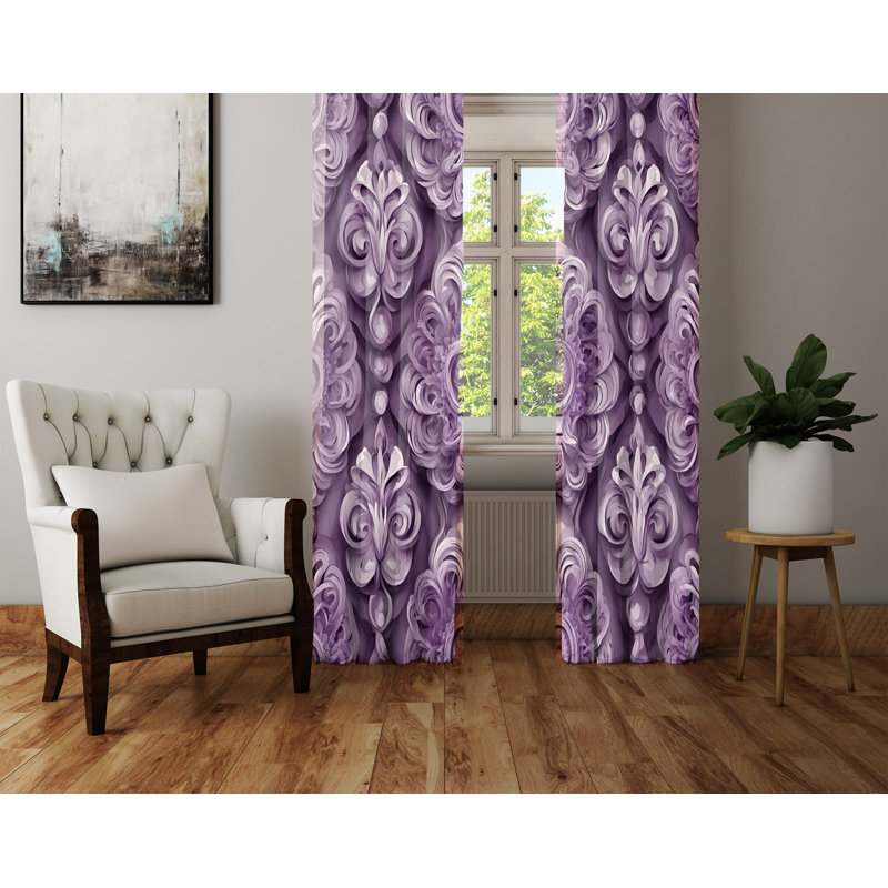 Paire de rideaux semi-transparents en polyester Calandre, L 20 po x L 82 po