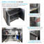 Armoire utilitaire double en acier inoxydable de 64 po x 24 po x 37 po Transolor