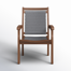 Fleur Eucalyptus Wood Outdoor Stacking Dining Armchair