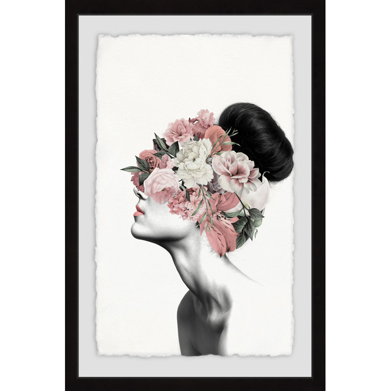 « fleur cheveu oignon », impression encadrée, H 24 po x l 16 po x P 1,5 po