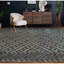 Wool Geometric Area Rug in Brown/Blue/Beige