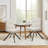Upholstered Swivel Dining Chair with Metal Legs set of 2-89450735