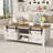Table basse longue de 47,2 po Esben avec 2 portes coulissantes et 3 compartiments de rangement cachés-1617601710