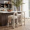 Fosston 26.5" Round Arched Upholstered Counter Stool, Set Of 2
