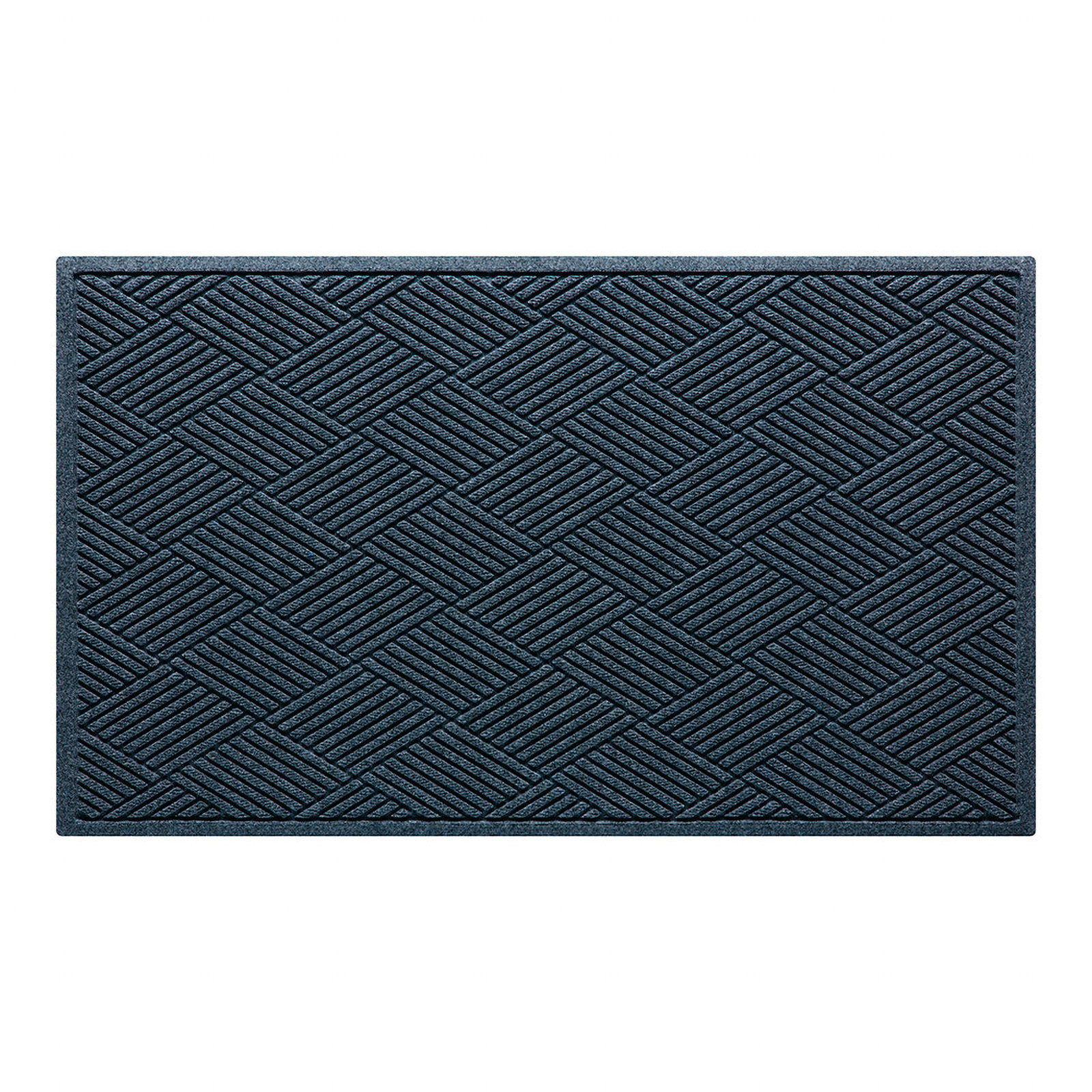 WaterHog® Diamonds Non-Slip Doormat, Navy, Rectangle 3' x 4'