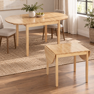Compact-to-Large Transforming Dining Table with Drop-Leaf Sides
