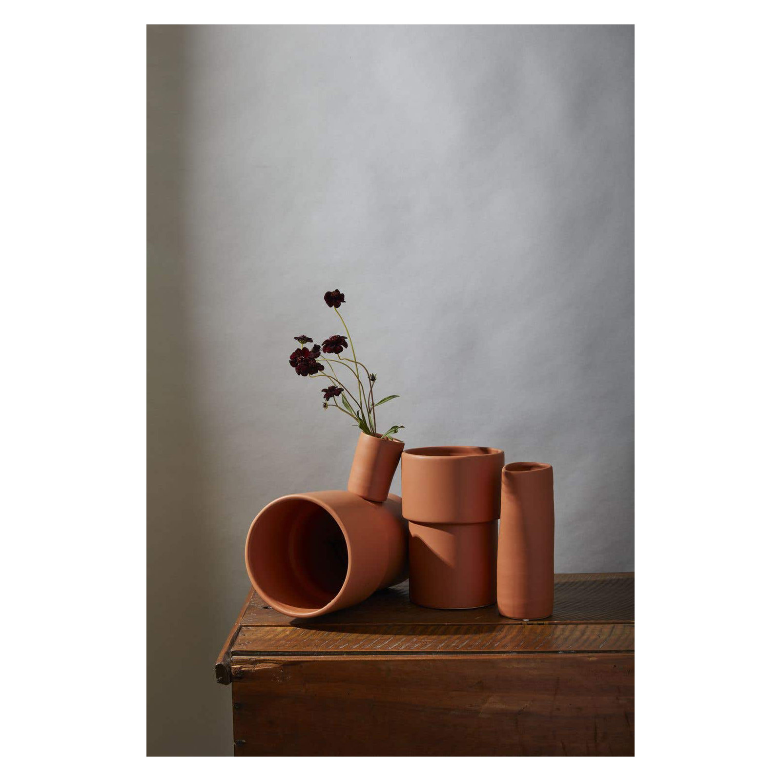 Parma Handmade Ceramic Table Vase, 11.5" H x 7" W x 7" D