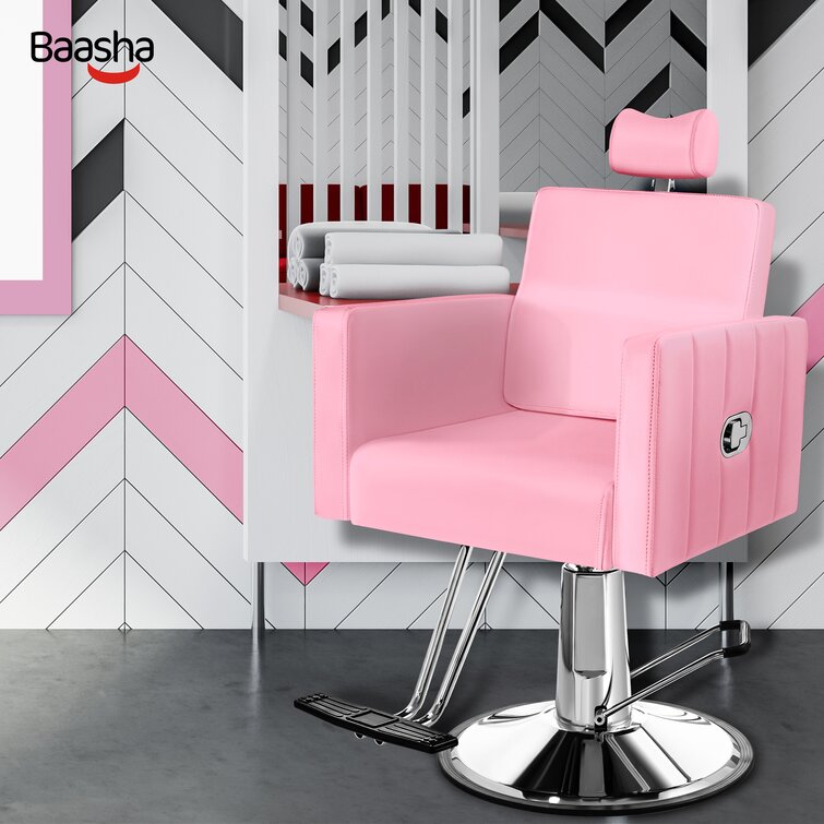 pink hair salon chairs