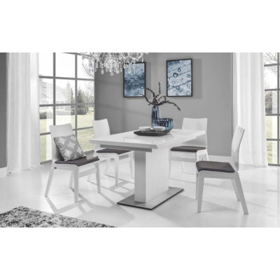 Aligi Extendable Glass Top Dining Table