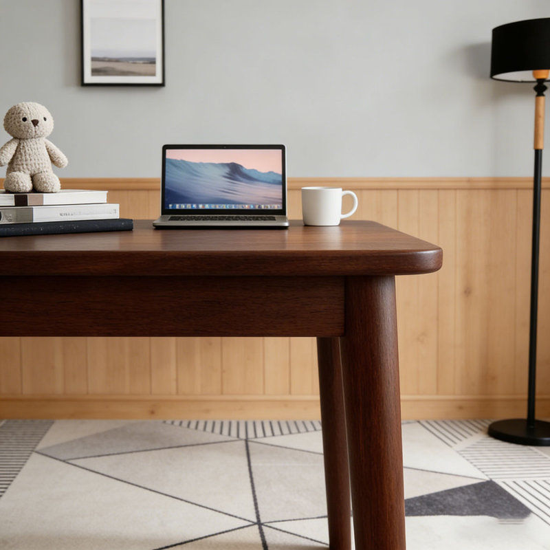 Bureau moderne en bois massif, 55,1 po x 19,7 po
