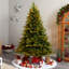 Sapin de Noël vert plume artificielle avec lumières DEL-1754742211