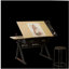 table de dessin réglable avec 2 tiroirs pour bureau à domicile et école avec tabouret (érable)-1104793861