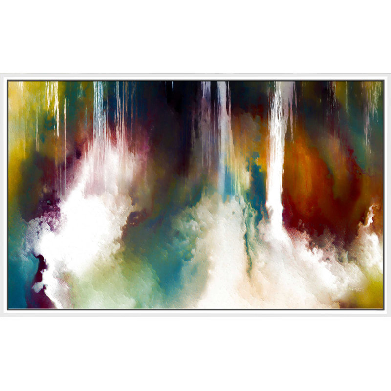 Genèse 1: 1 au début (horizontal) par Mark Lawrence - impression, Cadre flottant blanc, H 27,5 po x l 43,5 po x P 2 po