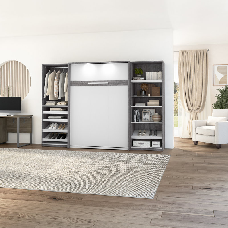 Osterman Murphy Bed, Bark Gray, Full