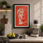 Profile in Red Retro - Wrapped Canvas-1042741609-1042741651