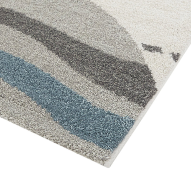 Astrid Rectangle Geometric Polypropylene Plastic Rug, Rectangle 4'4" x 6', Cream