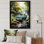 «Becht Green Pickup Truck Enchanting Waterfall II», reproduction