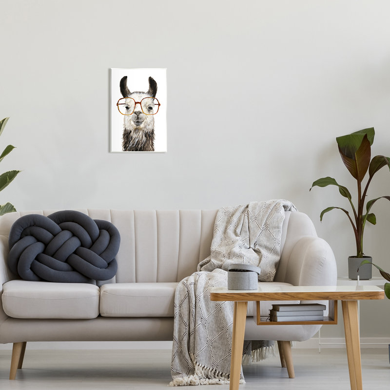 Au-573, giclée, lama, animaux de ferme, impression, H 15 po x l 10 po x P 0,5 po, Mdf