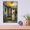 «Jesus Christ in the Garden of Divine Light» par Doron David, art mural en verre acrylique, 12 po x 16 po