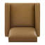 Fauteuil inclinable à pression manuel avec revêtement en similicuir et pieds en bois de noyer-1770108936