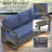 Drazen 9 - Person Patio Furniture Set With Fire Pit Table, All-Weather Wicker Outdoor Conversation Set With Chair And Thick Cushions-328937273-328937272