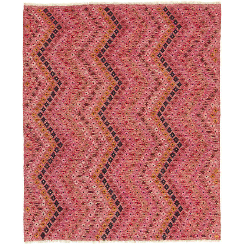 Geometric Wool Hand Woven 163cm X 197cm Area Rug