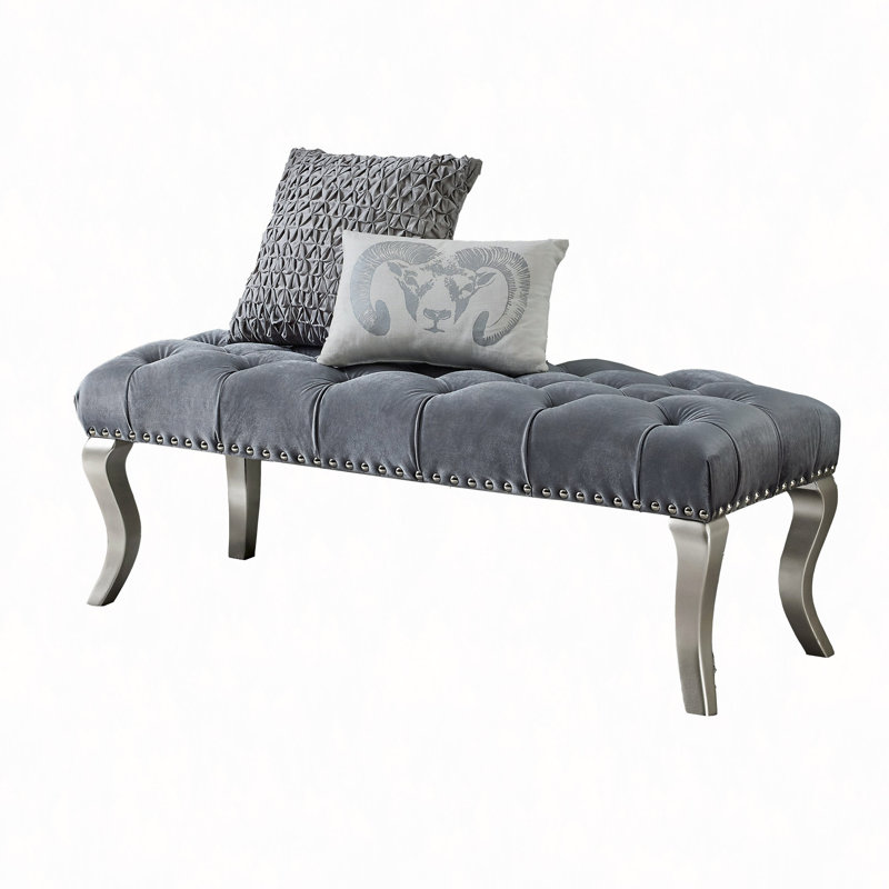Banc rembourré en tissu capitonné Decor Maxem