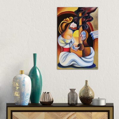 Dream With Guitar by Dixie Miguez - Wrapped Canvas Painting