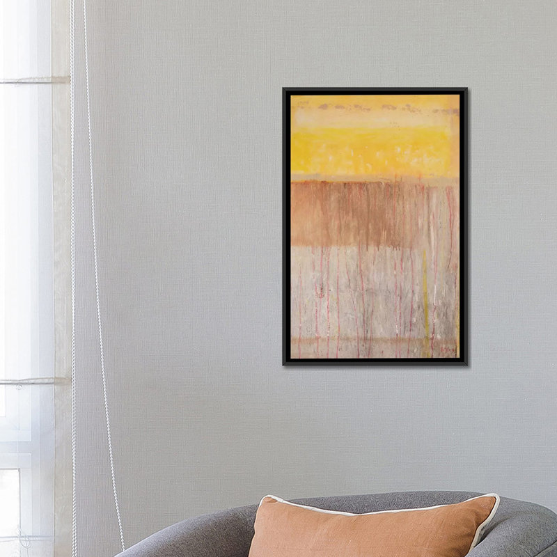 «Color Fields Series: Aube At Dawn», reproduction d'art sur toile tendue, H 26 po x l 18 po x P 1,5 po, Toile encadrée noire
