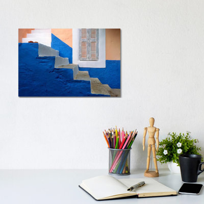 Simi Stair Study, Simi, Greece 1 Piece Wrapped Canvas Wall Art