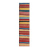 Vintage Bidjar Persian Tribal Kilim In Red, Gold And Blue Stripes By Rug & Kilim