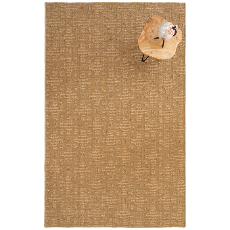 Chenyu Jute/Sisal Geometric Indoor Rug, Rectangle 8' x 10'