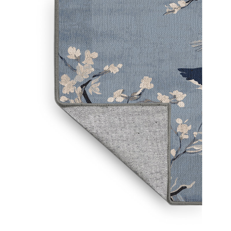 Machine Washable Gray Area Rug, Rectangle 2' x 3'