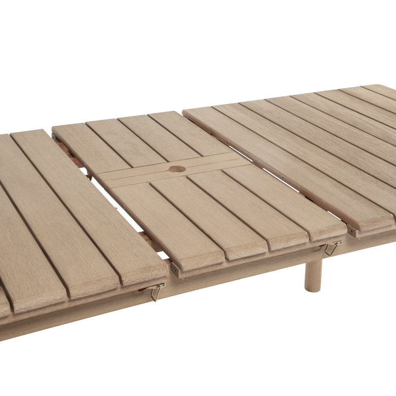 Ensemble de salle à manger extensible 7 pièces Balmor en eucalyptus avec coussins beiges Balmor, Crème, crème