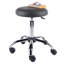 Tabouret pivotant à siège réglable Clyde, gris anthracite et chrome