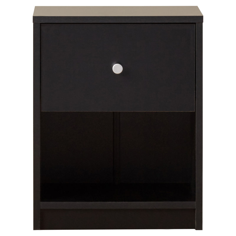 Clanton Small-Space 1 - Drawer Nightstand, Black