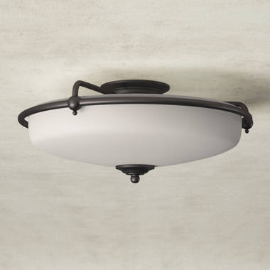 Brayden Studio Helsley 3-Light Semi Flush Mount - Finish: Palladian Bronze