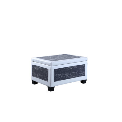Bonded Leather Storage Ottoman With 2 Seating