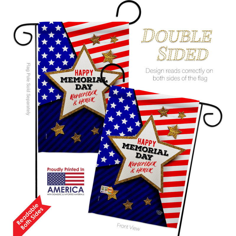 Double Sided Polyester Independence Day, 18.5" H x 13" W