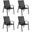 Ensemble de 4 chaises de patio Red Barrel Studio® avec jardin en acier-759618962
