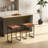 Bar Stools Set of 2, Counter Height Bar Stools, Synthetic Leather with Stitching-100855886