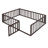 Full Size Wood Daybed Frame With Fence-658799010