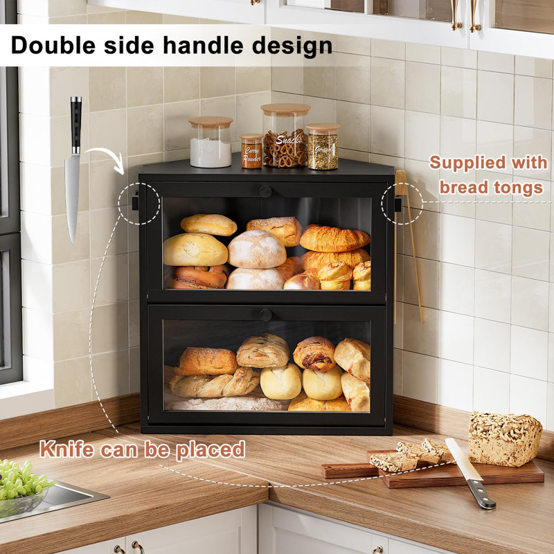 Prep & Savour Corner Bread Box - Wayfair Canada