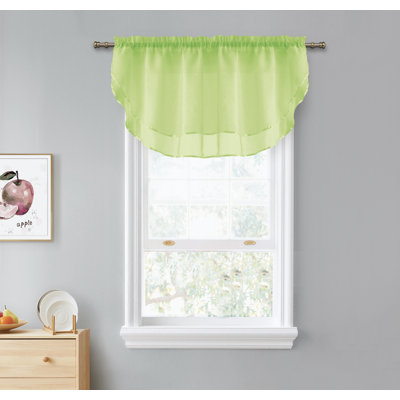 Infinity Solid Tiered Valance Curtain, 55" x 24"